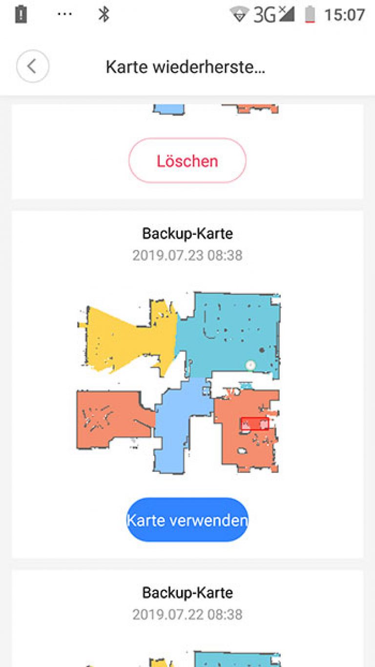 App-Roborock-S6-Karte-wiederherstellen-loeschen - Akku- und Roboter