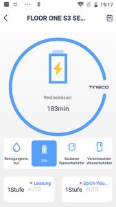App-Waschsauger-Test-Tineco-Floor-One-S3-Ladezeit