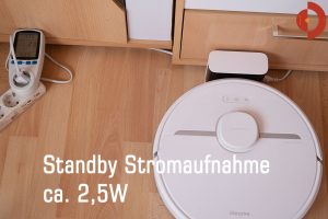 Xiaomi Dreame D9 Test Standby-Stromaufnahme